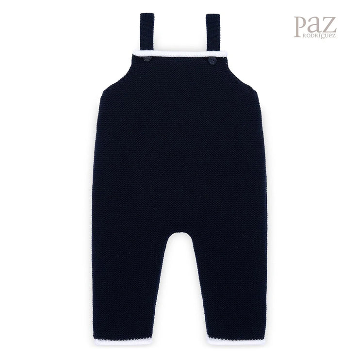 Navy Knitted Dungarees