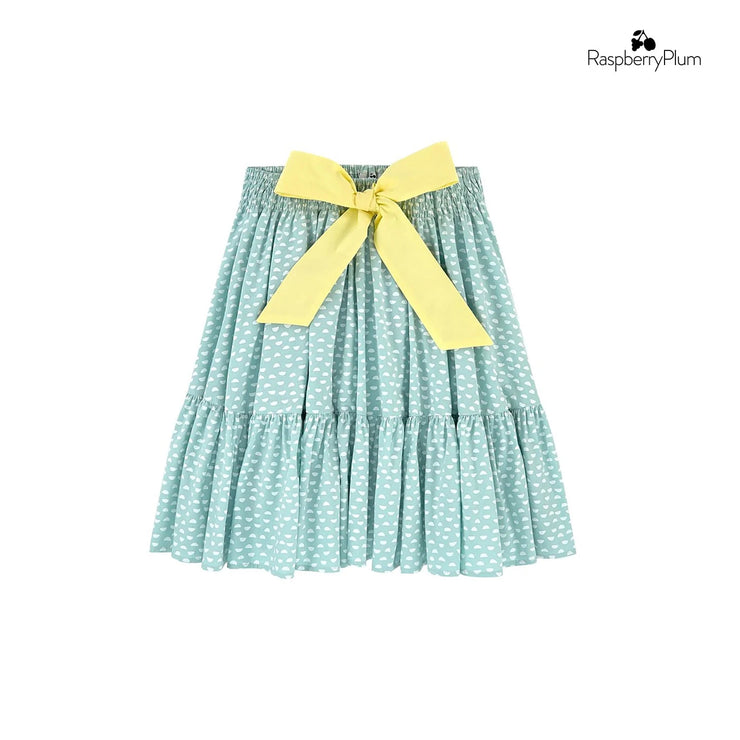 Mint Skirt With Yellow Bow
