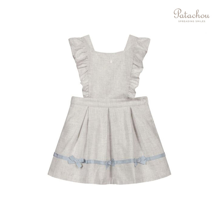 Light Grey Pleated Pinafore