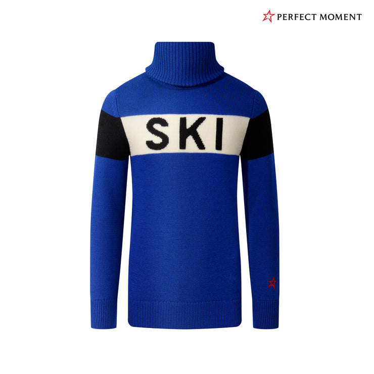 Blue SKI Turtle Sweater