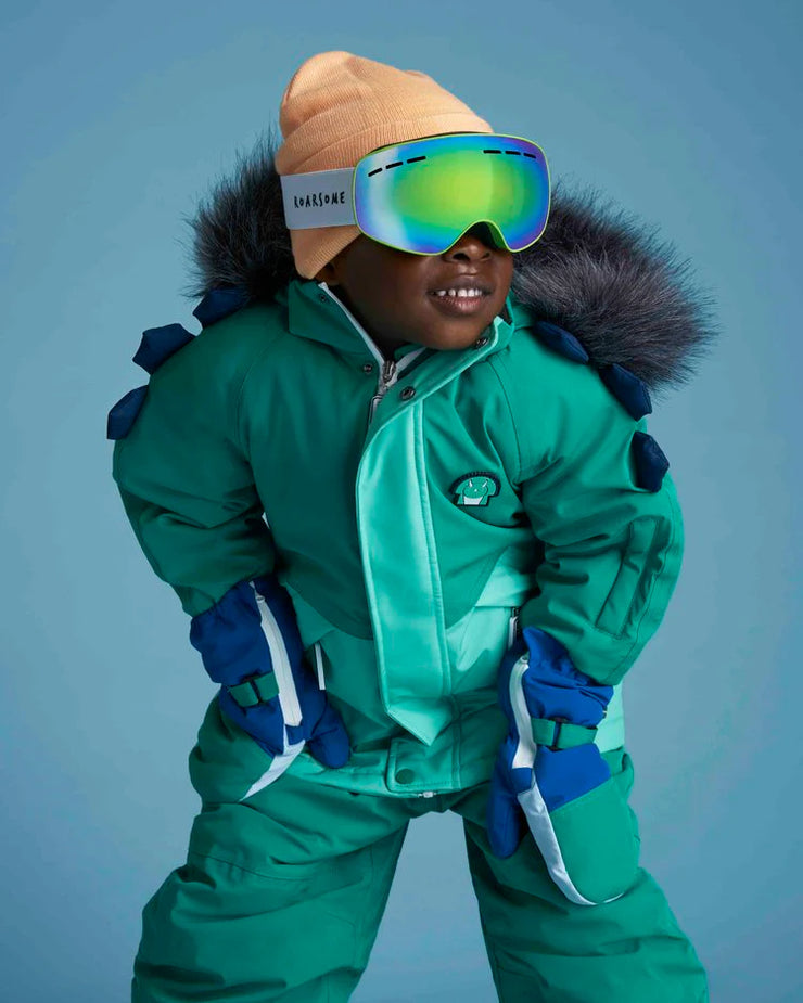 Blue & Green Ski Mittens