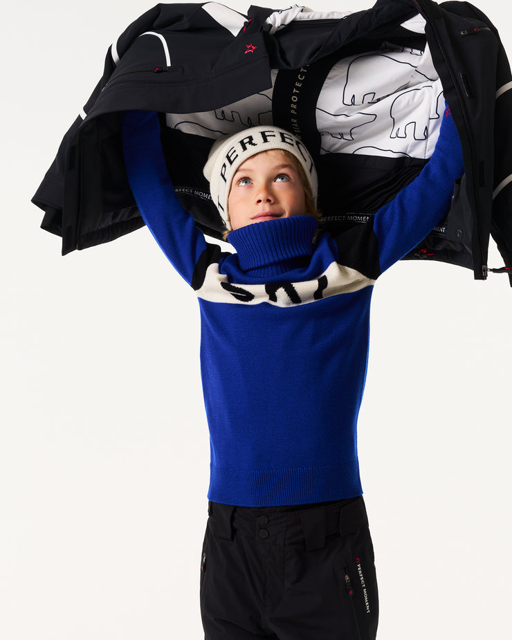 Blue SKI Turtle Sweater