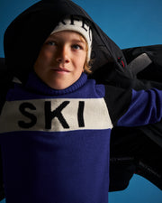 Blue SKI Turtle Sweater