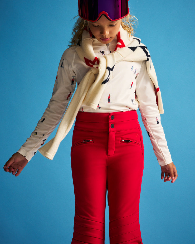 Red Aurora Flare Ski Pants