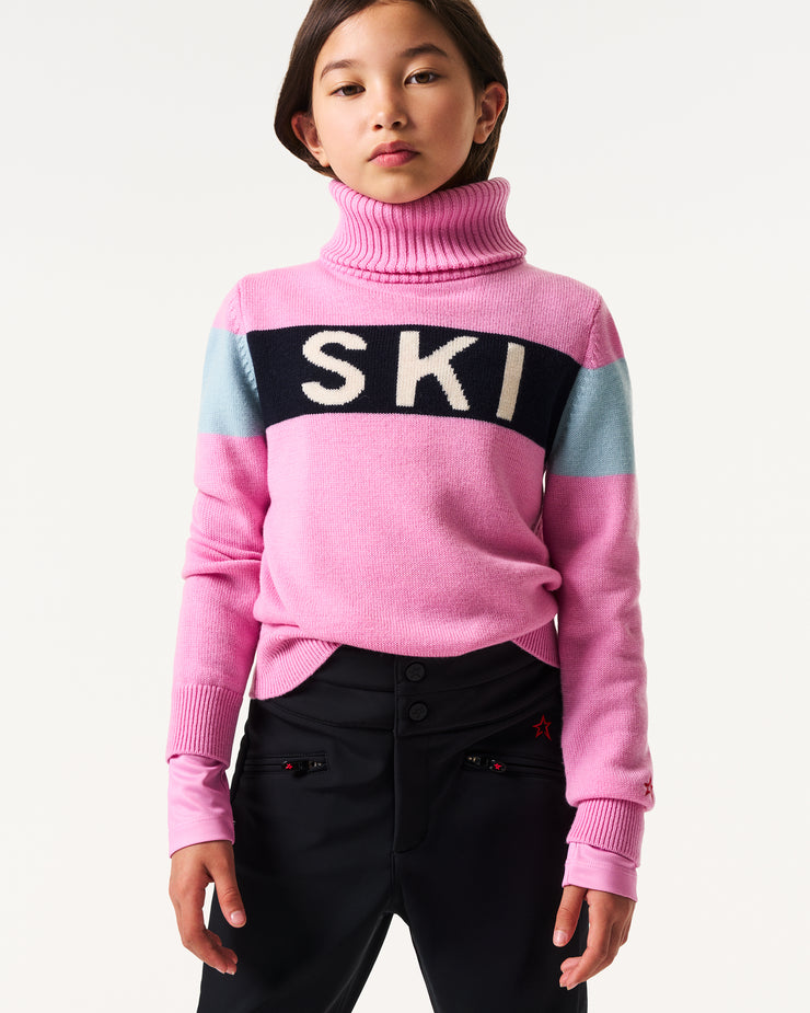 Pink SKI Turtle Sweater