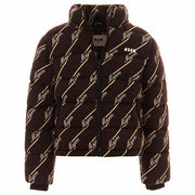 Black Logo Motif Puffer Jacket