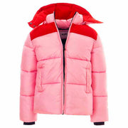 Pink Hooded Puffer Jacket