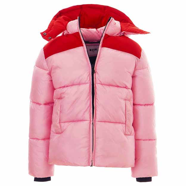 Pink Hooded Puffer Jacket