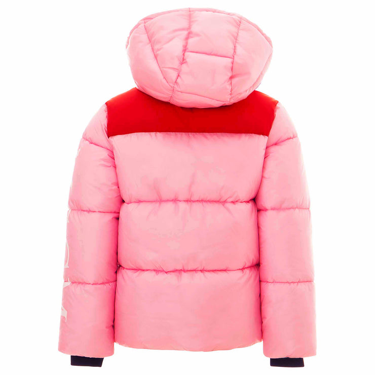Pink Hooded Puffer Jacket