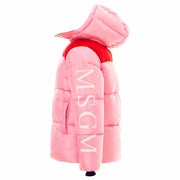 Pink Hooded Puffer Jacket