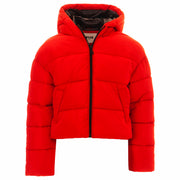 Red Hooded Puffer Jacket