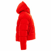 Red Hooded Puffer Jacket