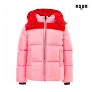 Pink Hooded Puffer Jacket