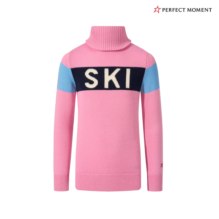 Pink SKI Turtle Sweater