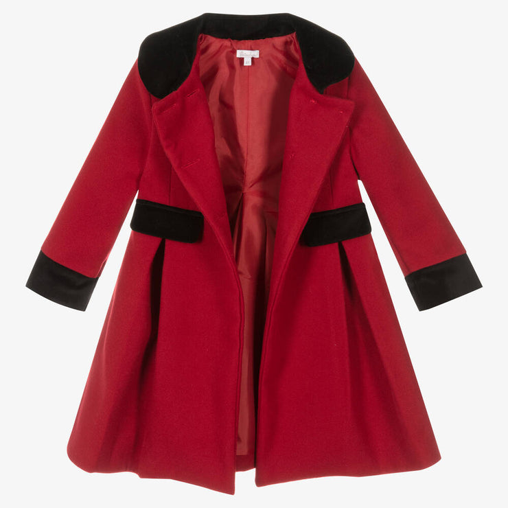 Red Coat With Black Velvet Trims