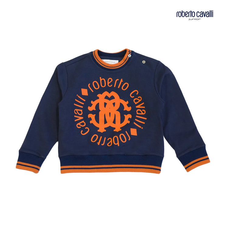 Navy & Orange Sweater