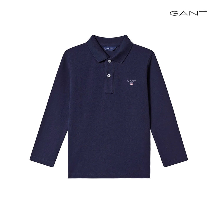 Navy Long Sleeved Rugby Shirt