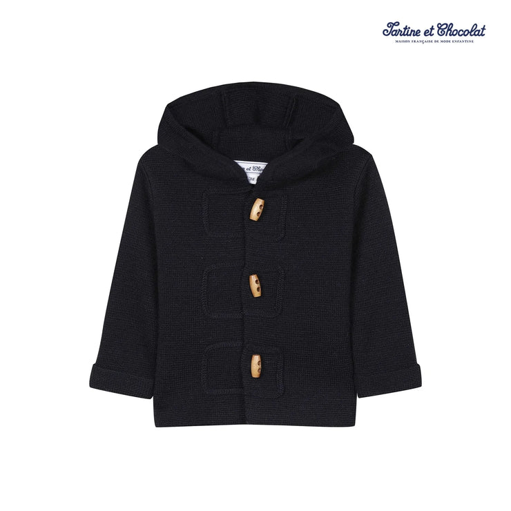 Navy Knitted Jacket