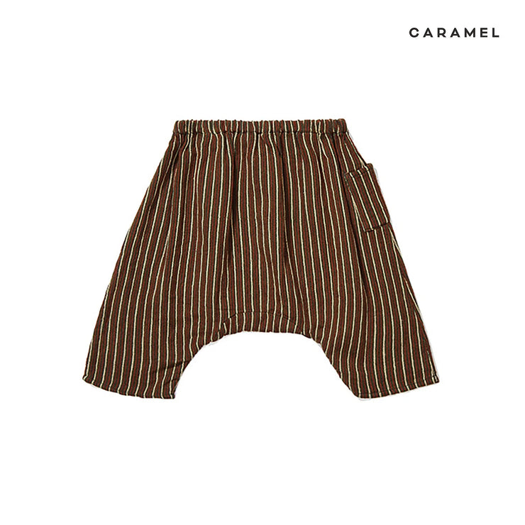 Forest Green, Brown & Beige Striped Woven Trousers