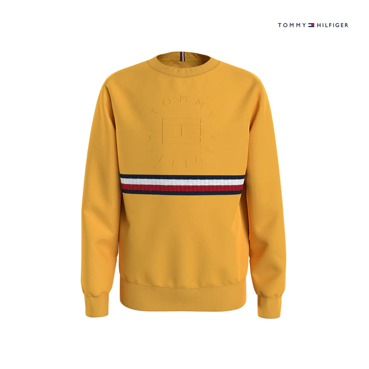 Yellow Embossed Sweatshirt