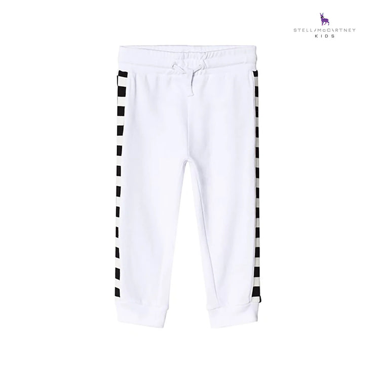 White Racer Sweatpants
