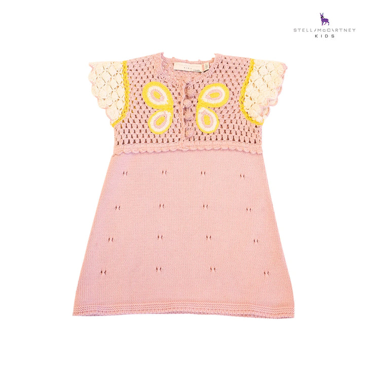 Pink Crochet Knit Dress