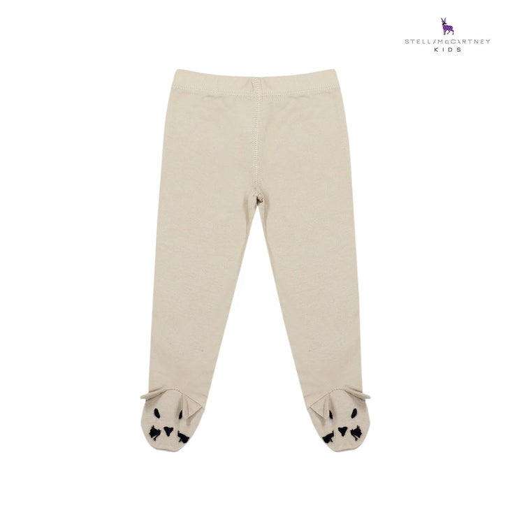 Taupe Mouse Foot Cotton Leggings