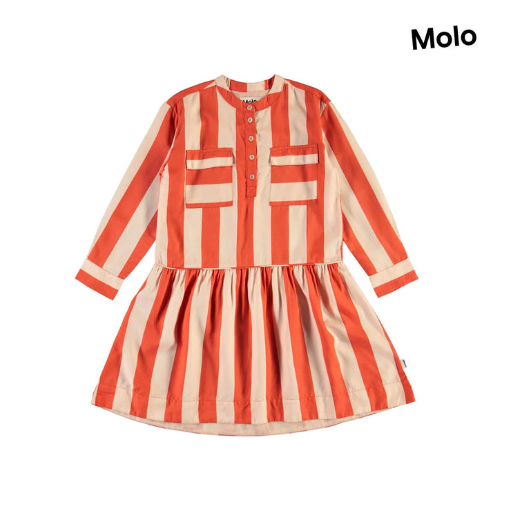 Bonbon Stripe Orange & Cream Dress