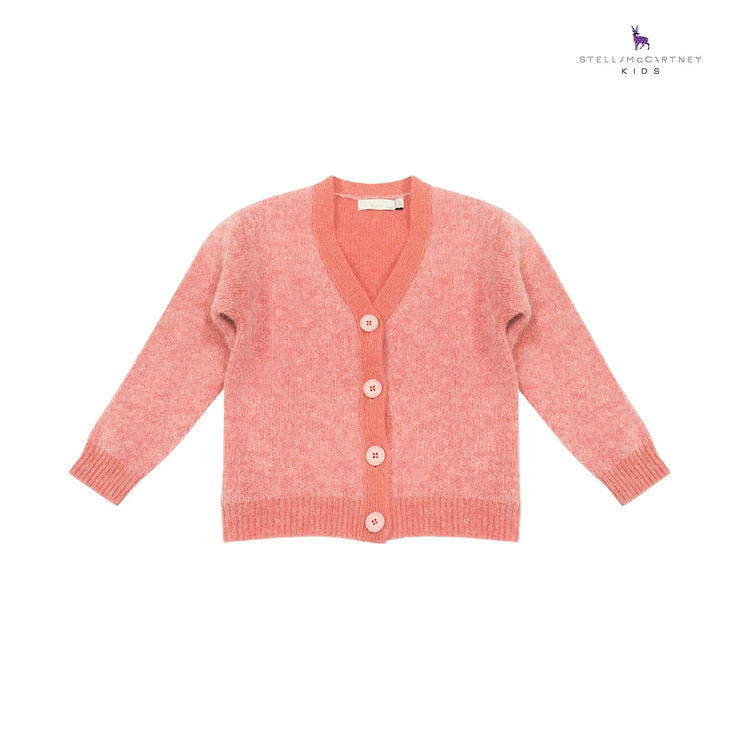 Pink Mohair Knitted Cardigan