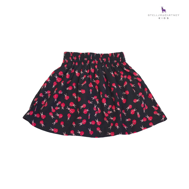 Black Ladybird Motif Skirt