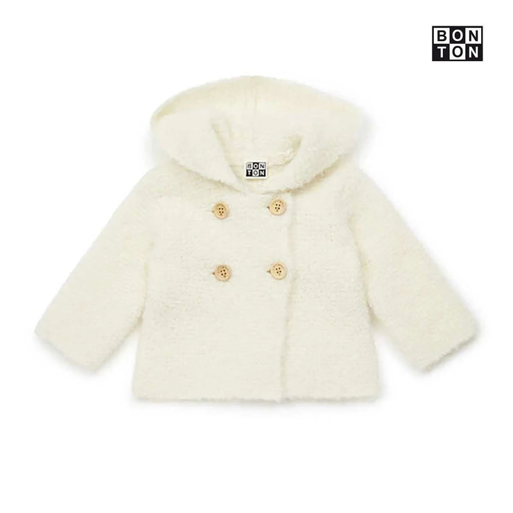 Cream Hooded Coat