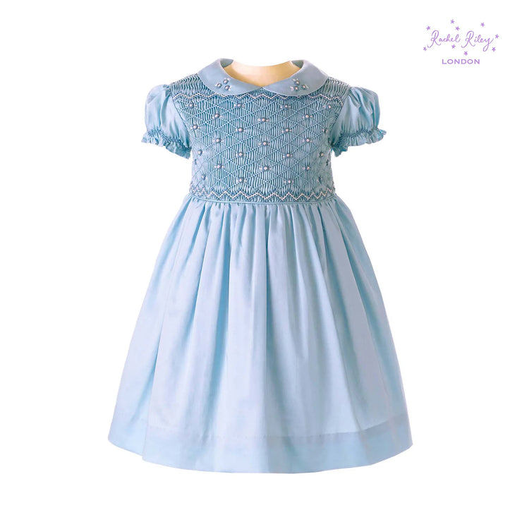 Blue Smocked Dress & Bloomers