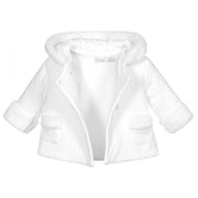 White Hooded Cotton Coat