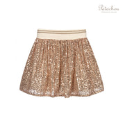 Gold Metallic Sequined Skirt