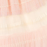 Ecru & Pink Tiered Dress