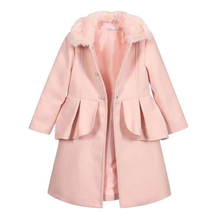 Pale Pink Hip Ruffle Coat