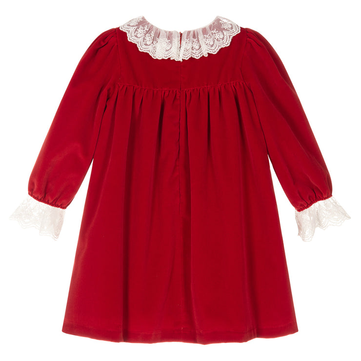 patachou red velvet dress Patachou-Girls Red Tartan Dress
