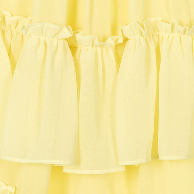 Yellow Tiered Chiffon Dress