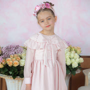 Pale Pink Bow Collar Dress